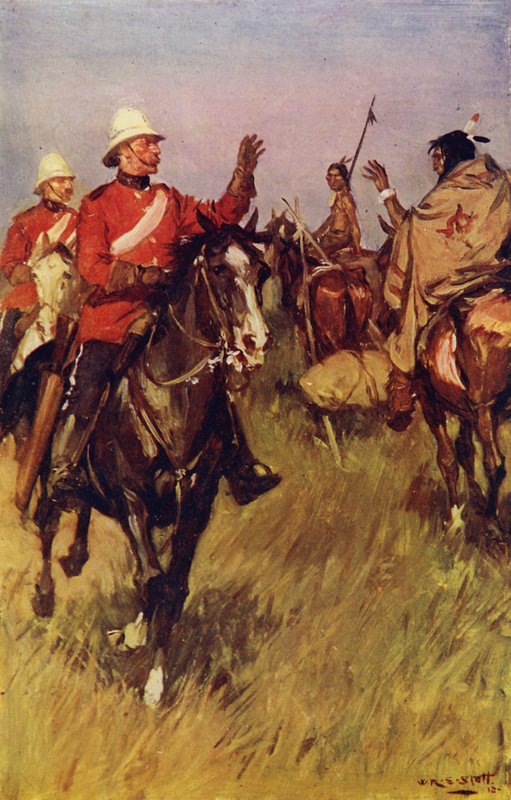 Een uitwisseling van groeten op de prairie door W.R.S. (after) Stott