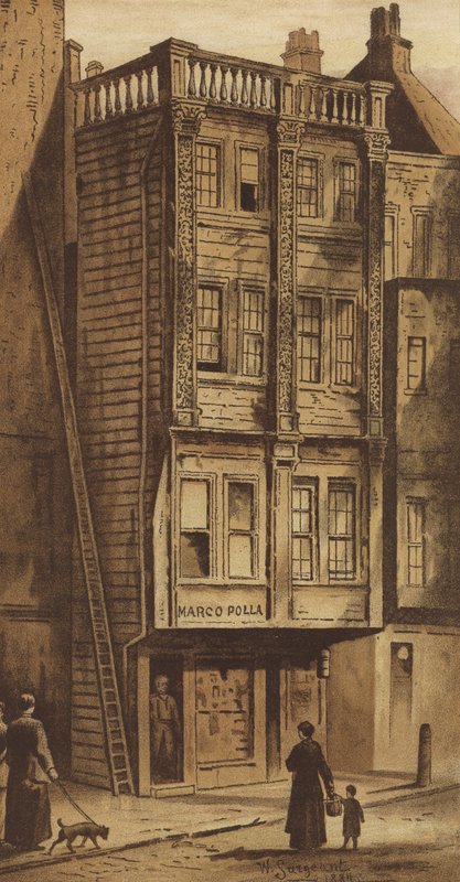 Oud Huis, Aldgate door Waldo Sargeant