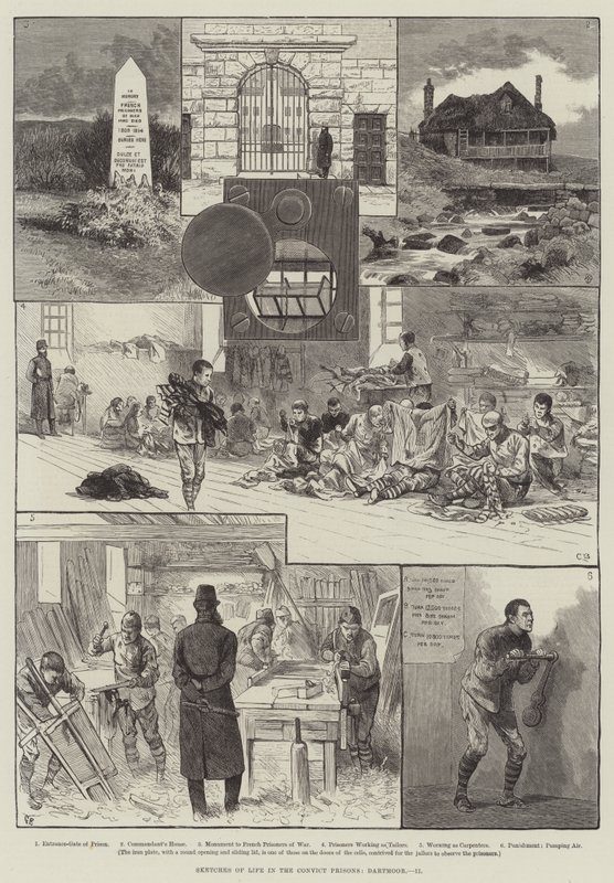 Schetsen van het Leven in de Gevangenissen, Dartmoor door Walter Bothams