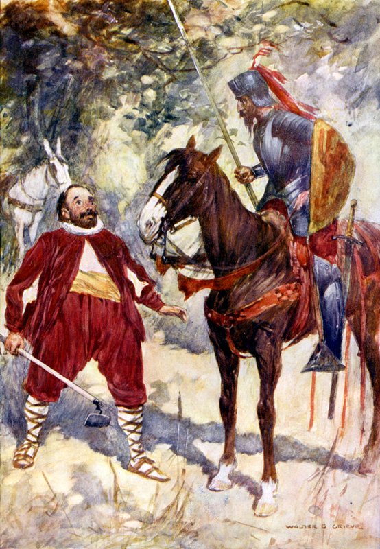 Illustratie voor Don Quichot door Walter Grieve