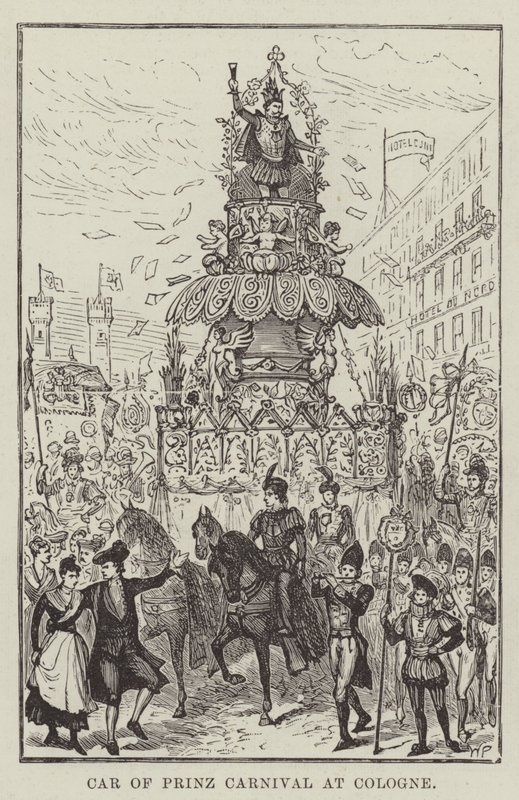 Wagen van Prins Carnaval in Keulen door Walter Paget