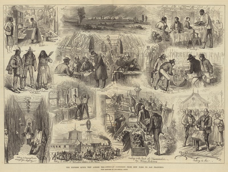 De Express Snelle Reis over het Amerikaanse Continent van New York naar San Francisco door Walter Paget