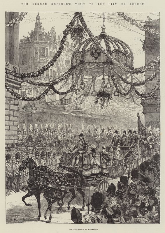 Het bezoek van de Duitse keizer aan de stad Londen door Walter Paget