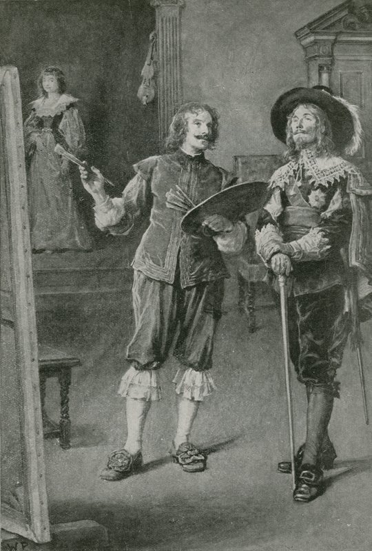 Charles Stuart in het huis van van Dyck door Walter Stanley Paget