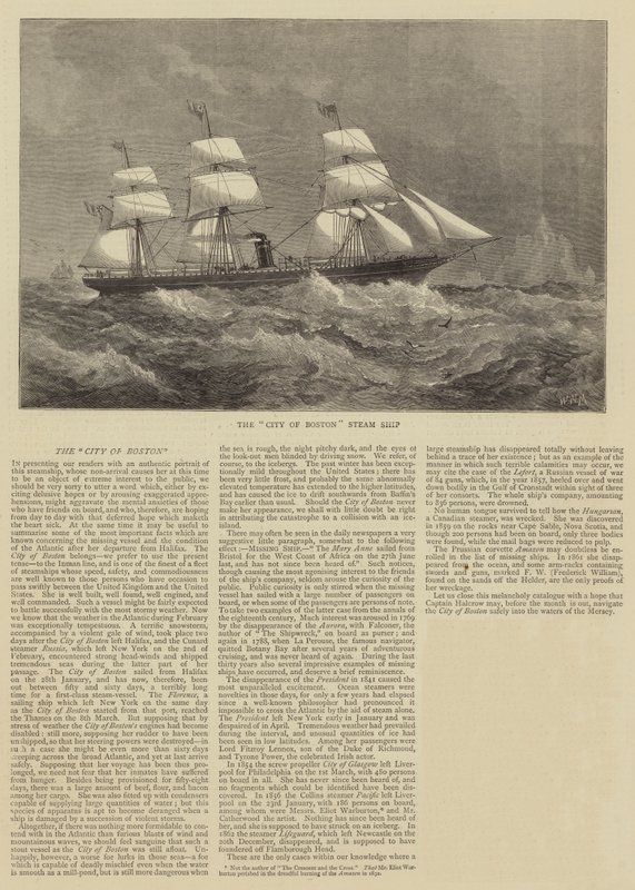 De Stad van Boston Stoomschip door Walter William May