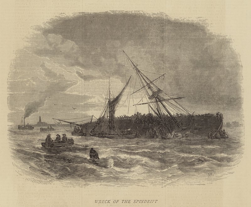 Wrak van de Spindrift door Walter William May
