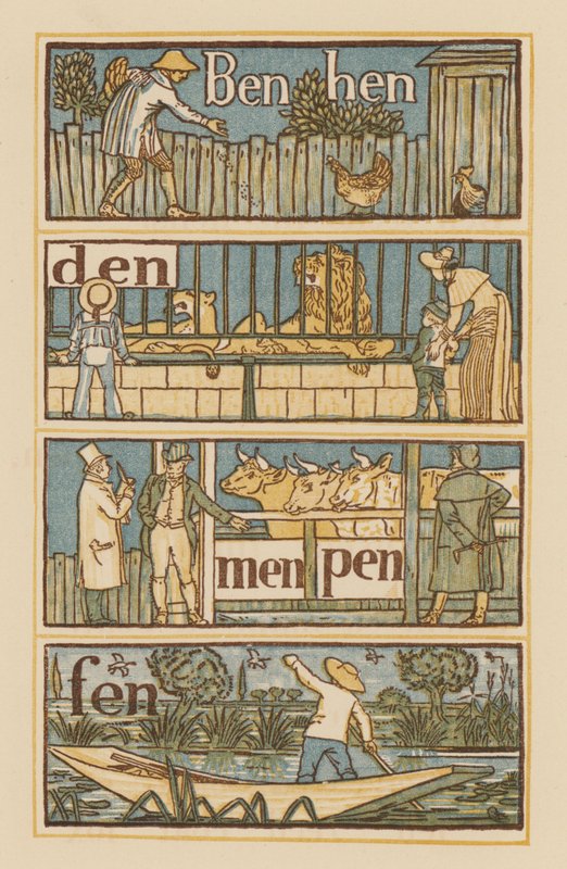 Pagina uit The Golden Primer door Walter (after) Crane