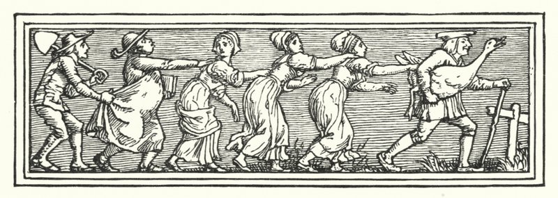 De Gouden Gans (gravure) door Walter (after) Crane