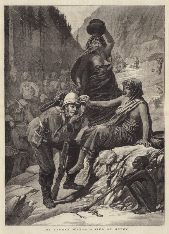 De Afghaanse Oorlog, een Zuster van Barmhartigheid door Walter Charles Horsley