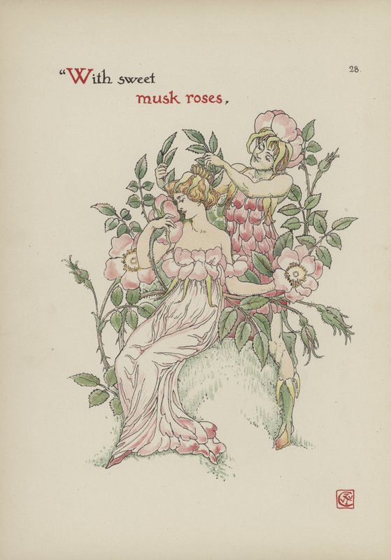 Bloemen uit Shakespeares tuin door Walter Crane