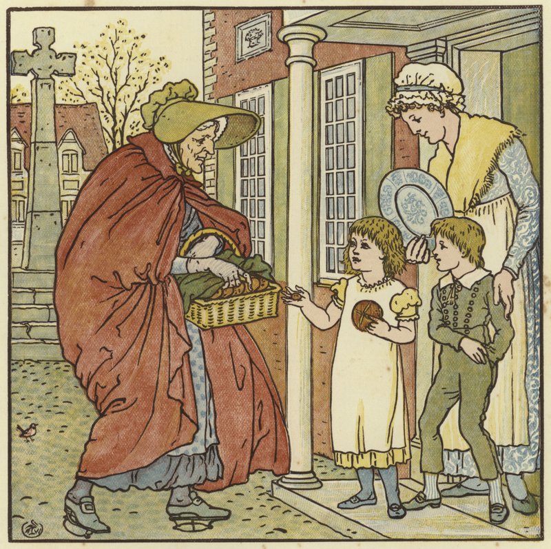 Hot Cross Buns door Walter Crane