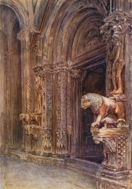 De veranda van de Duomo van Trau door Walter Frederick Roofe Tyndale