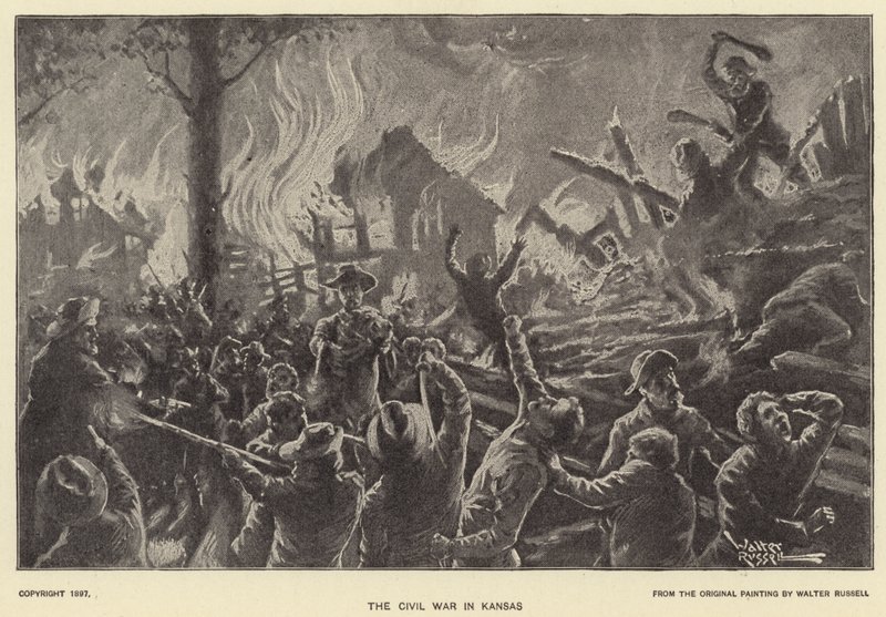 De Burgeroorlog in Kansas door Walter Russell