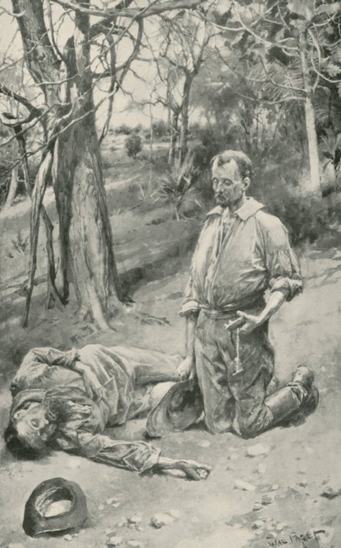 Koning kijkt naar de laatste momenten van Burke door Walter Stanley Paget