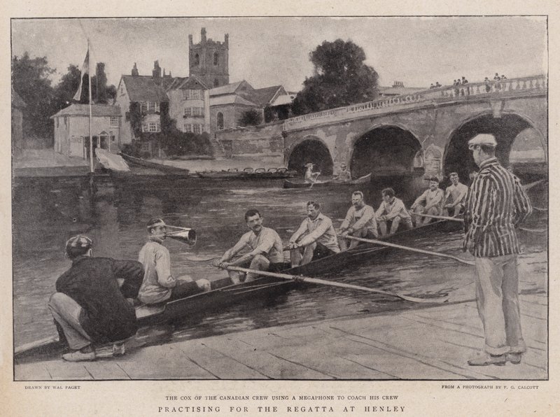 Oefenen voor de Regatta in Henley door Walter Stanley Paget