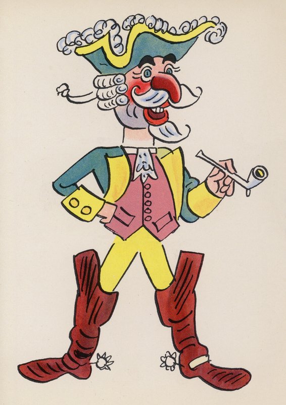 Figuren uit kinderboeken: Baron Munchausen door Walter Trier