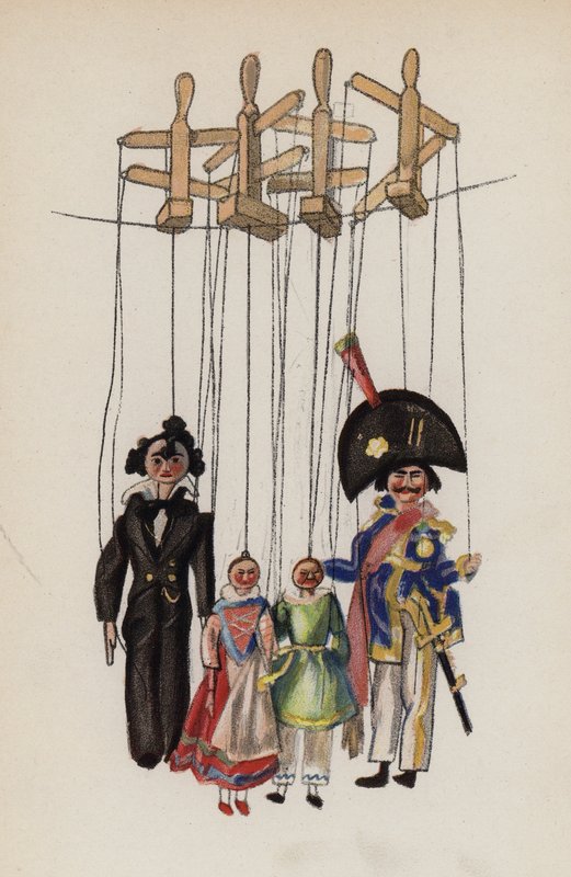 Oud speelgoed geschilderd door Walter Trier door Walter Trier
