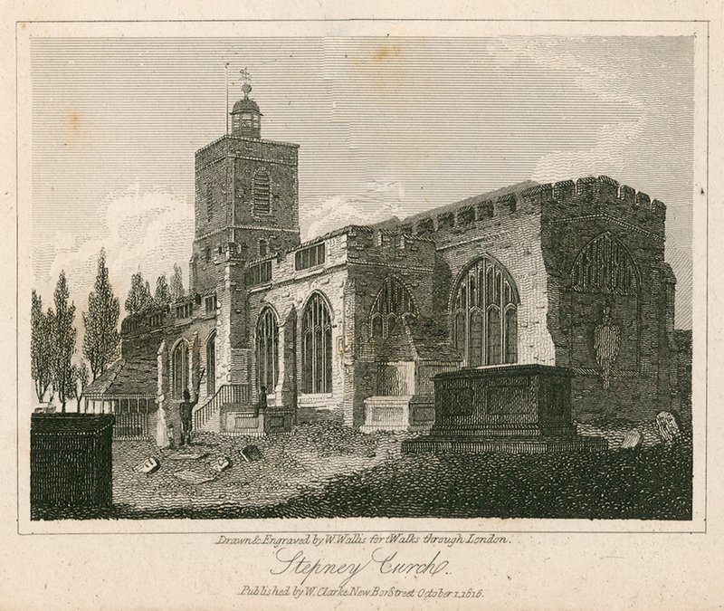 Stepney Kerk, Londen door Walter Wallis