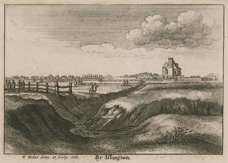Bij Islington, de New River Head door Wenceslaus Hollar