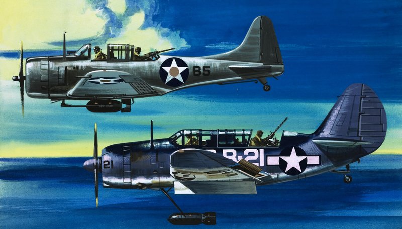 In het blauw: Amerikaanse oorlogsvliegtuigen (1941-45) door Wilf (20th century) Hardy