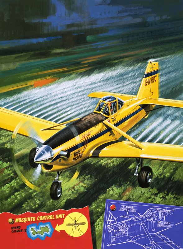 De HDN Fieldmaster, een laagvleugelig vliegtuig ontworpen voor gewasbesproeiing door Wilf (20th century) Hardy