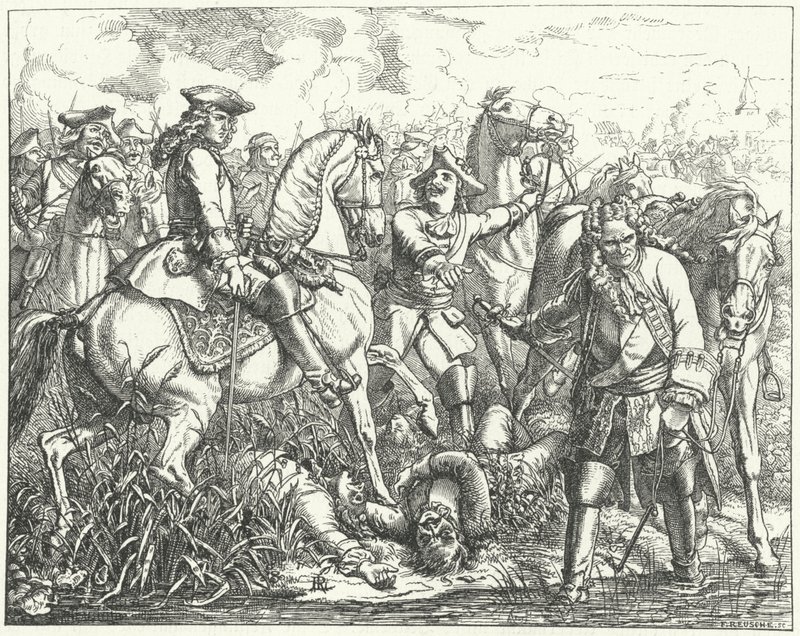 Verovering van maarschalk Tallard bij de Slag bij Blenheim, 1704 door Wilhelm Camphausen