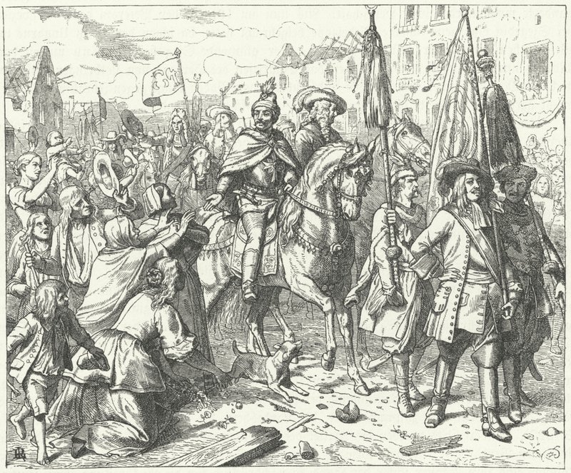 De bevrijders van Wenen betreden de stad, 1683 door Wilhelm Camphausen