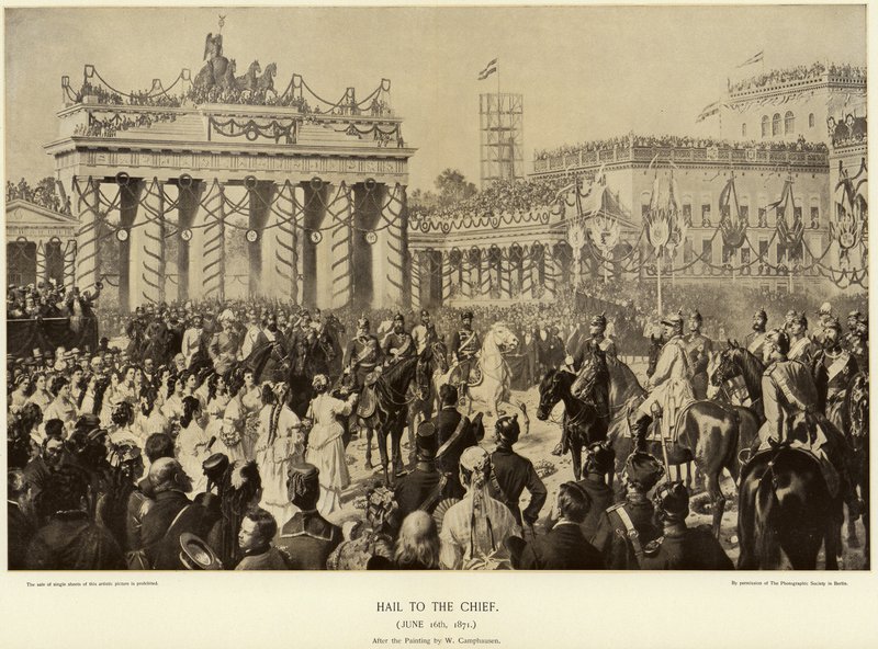 Otto von Bismarck in Berlijn in 1871 door Wilhelm Camphausen