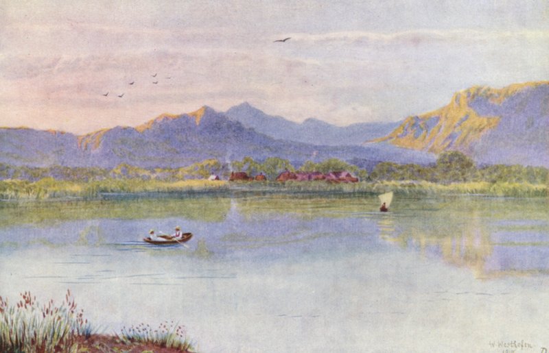 Aan het meer, kijkend naar Constantia door Wilhelm Westhofen
