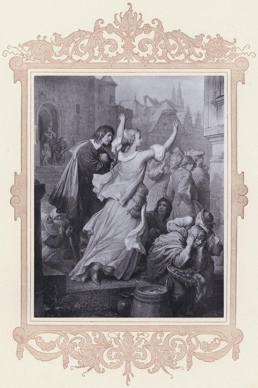 Clarchen, Egmont (litho) door Wilhelm von (after) Kaulbach