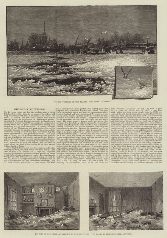 De grote sneeuwstorm door William Biscombe Gardner
