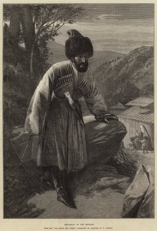 Circassische van de Soubash door William Crimea Simpson