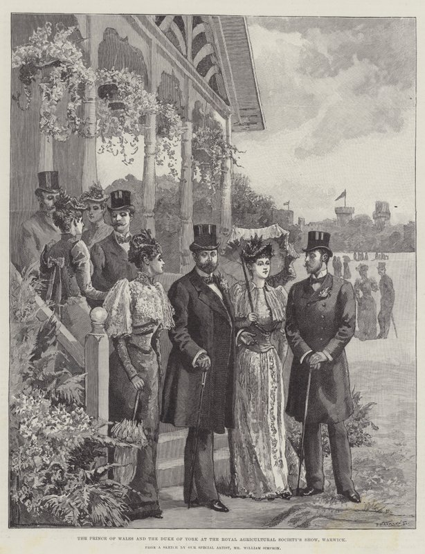 De Prins van Wales en de Hertog van York op de Royal Agricultural Society
