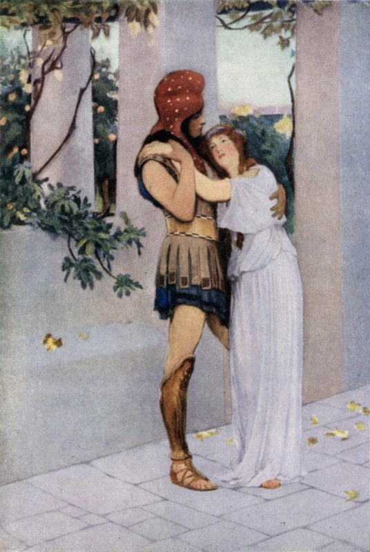 Troilus en Cressida door after William Henry Margetson