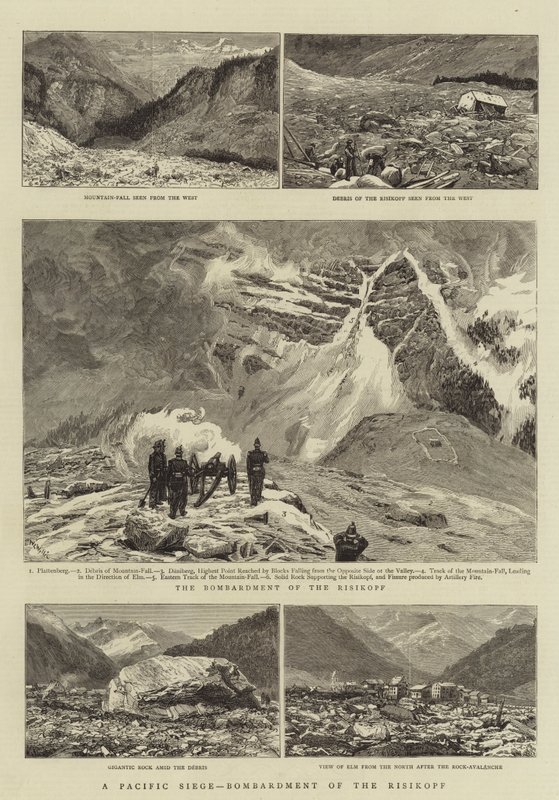 Een Pacific belegering, bombardement van de Risikopf door William Lionel Wyllie