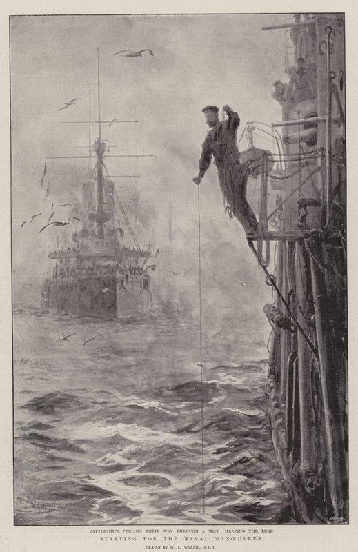 Vertrek naar de marine-oefeningen door William Lionel Wyllie