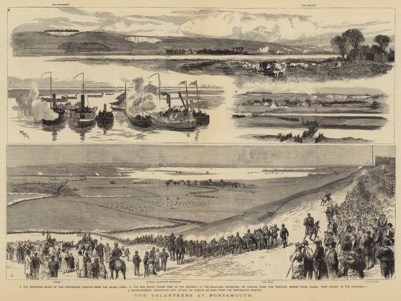 De Vrijwilligers in Portsmouth door William Lionel Wyllie