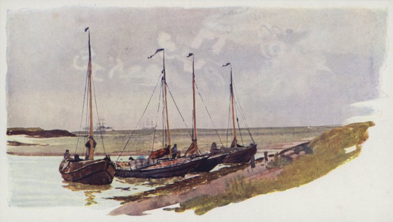 Nederlandse Mosselboten bij Vlissingen door William Lionel Wyllie