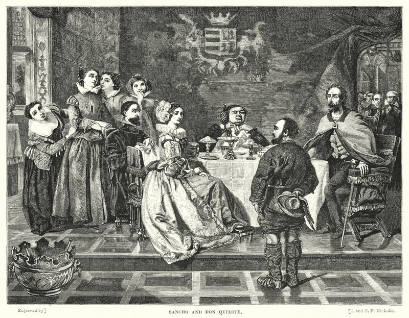 Sancho en Don Quichot door William Powell after Frith