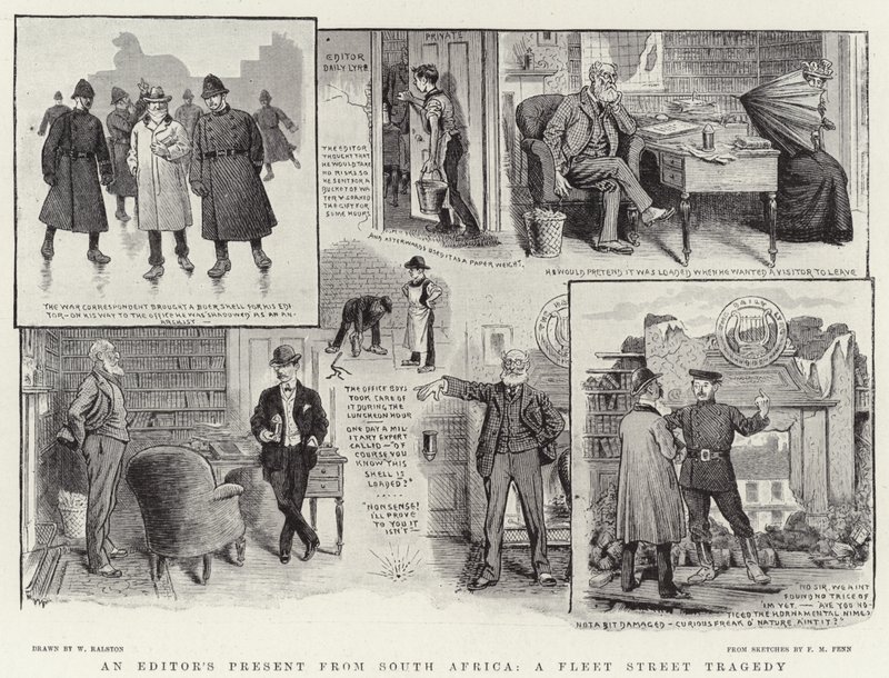 Een cadeau van een redacteur uit Zuid-Afrika, een tragedie in Fleet Street door William Ralston