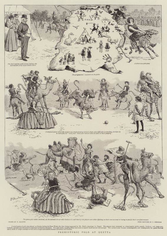 Prehistorische polo in Quetta door William Ralston