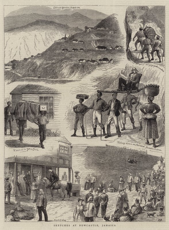 Schetsen in Newcastle, Jamaica door William Ralston
