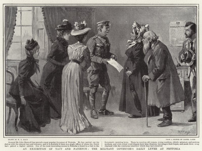 Een tentoonstelling van tact en geduld, de dagelijkse ontvangst van de militaire gouverneur in Pretoria door William T. Maud