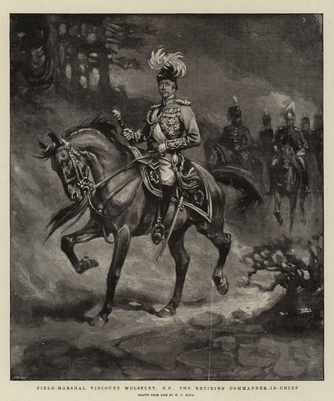 Veldmaarschalk Burggraaf Wolseley, KP, de aftredende opperbevelhebber door William T. Maud