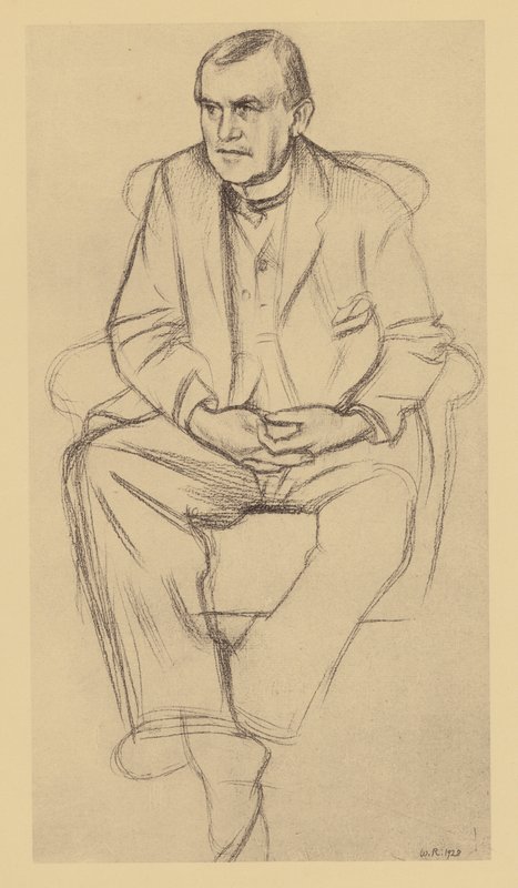 Portret van Philip Wilson Steer door William (after) Rothenstein