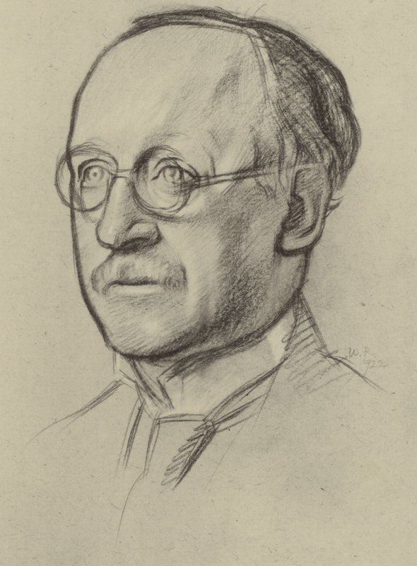 Sir Edwin Lutyens, RA door William (after) Rothenstein