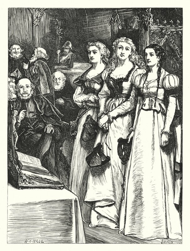 Hoe Lady Blanche Arundel Wardour voor Koning Charles hield (gravure) door William (after) Small