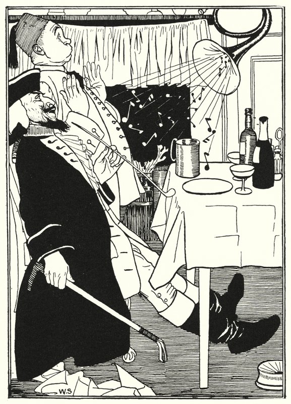 Illustratie voor de Avonturen van Baron Munchausen door William (after) Strang