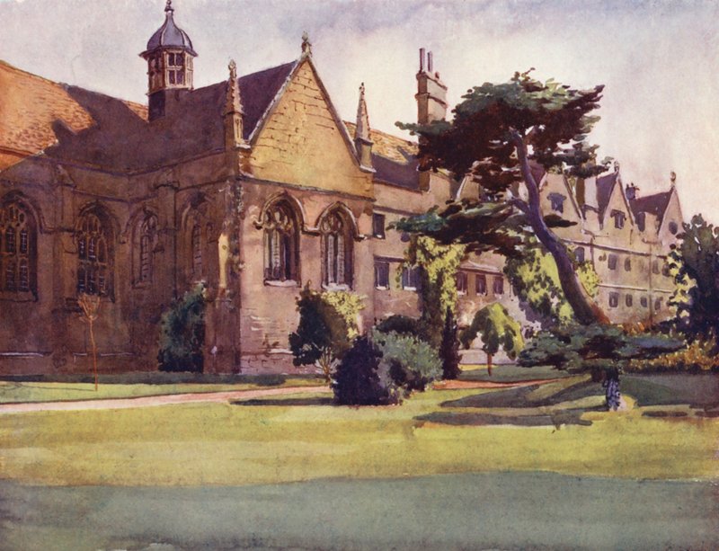 Wadham College tuinfront door William Ainsworth Wildman