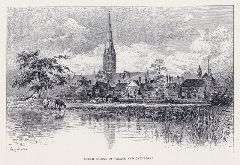 Zuidelijke Aspect van Paleis en Kathedraal door William Alexander Ansted